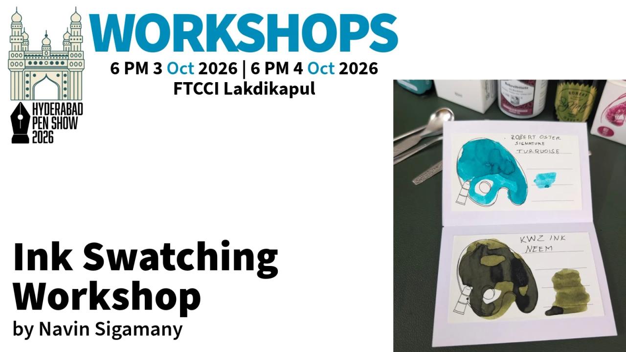 Ink Swatching Workshop by Navin Sigamany