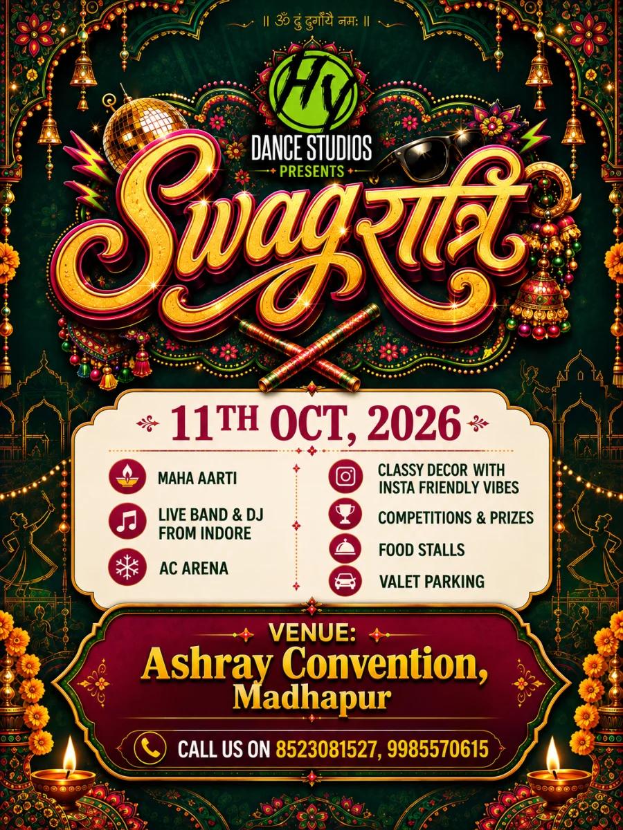 SWAG रात्रि - HY's Most awaited Dandiya Night '26