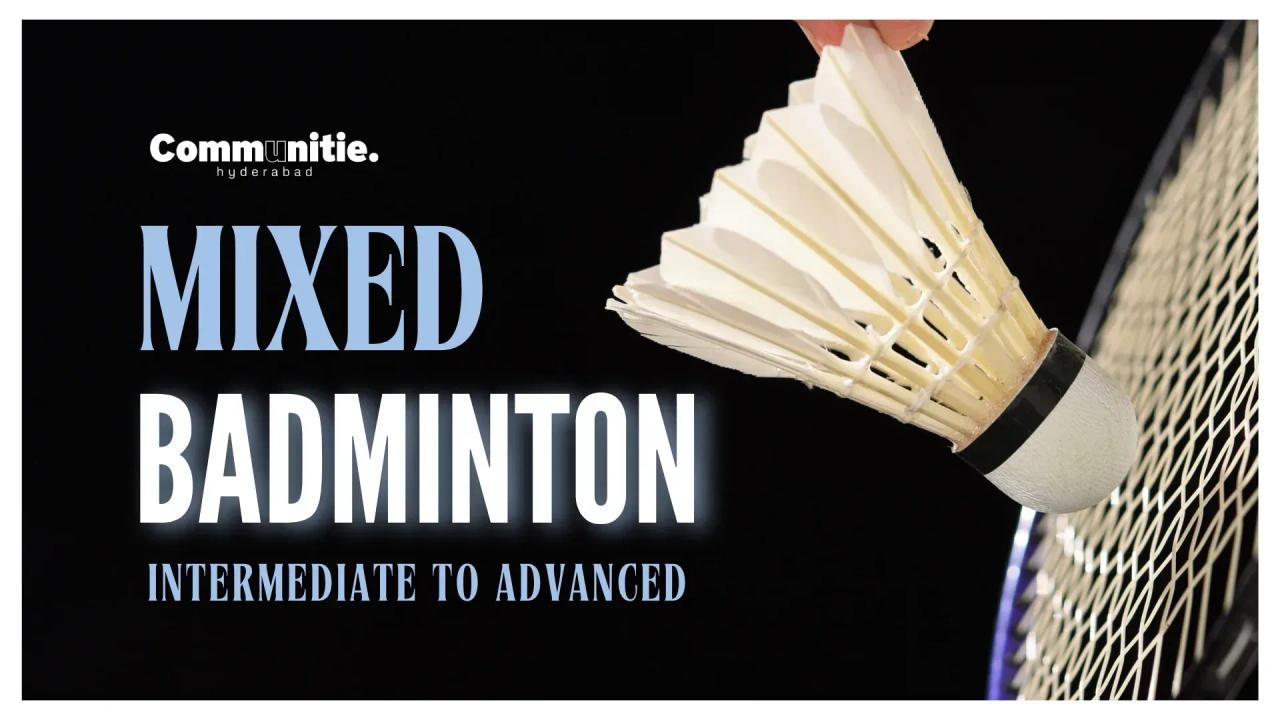 Mixed badminton ( intermediate to advanced players )