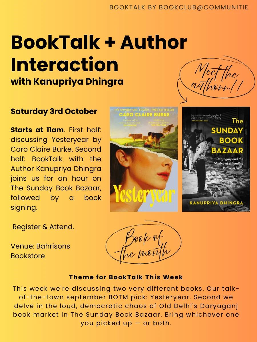 BookTalk + Author Interaction