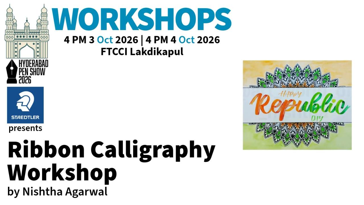 Steadtler presents Ribbon Calligraphy by Nishtha Agarwal