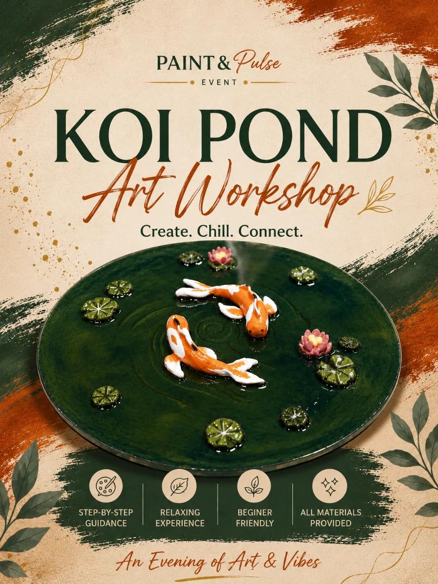Koi Pond Resin Art