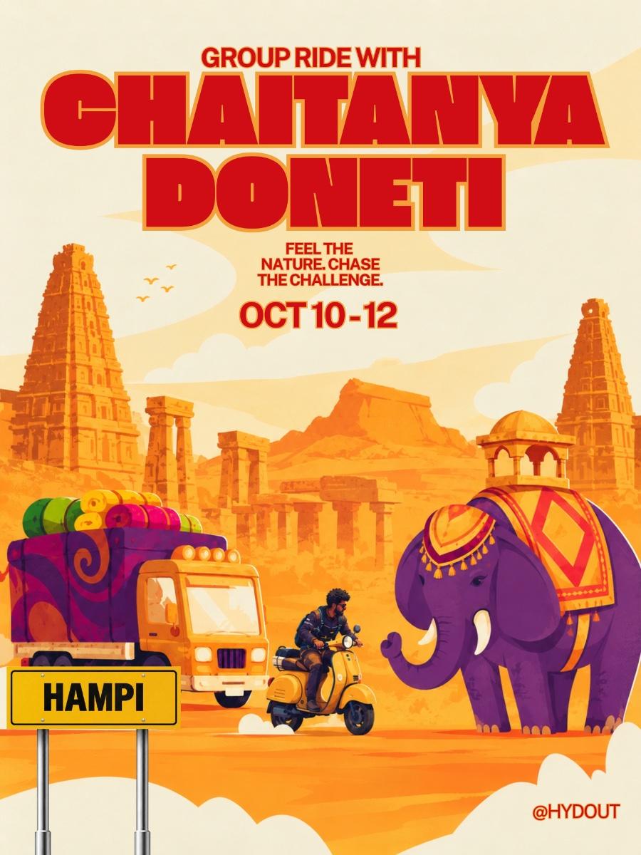 Group ride to Hampi with Chaitanya Doneti